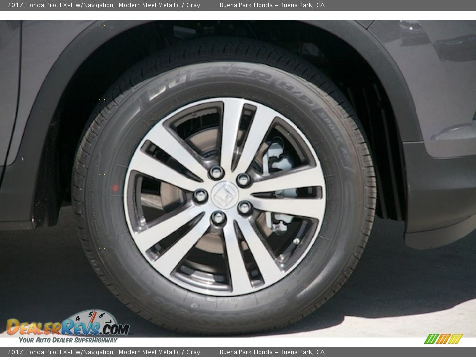 2017 Honda Pilot EX-L w/Navigation Modern Steel Metallic / Gray Photo #5