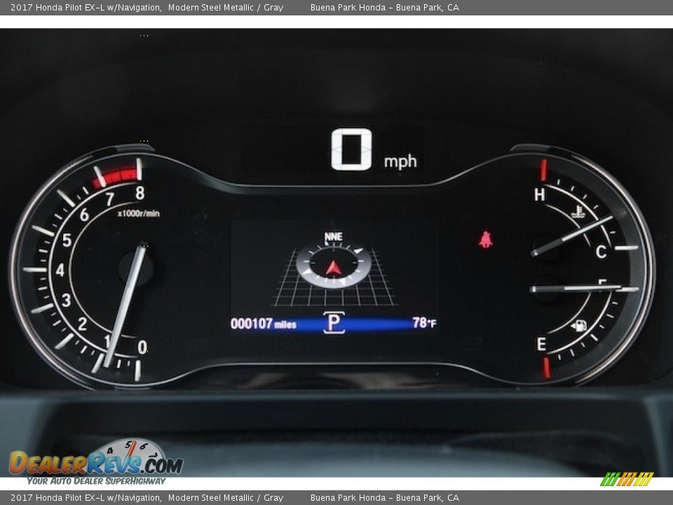 2017 Honda Pilot EX-L w/Navigation Modern Steel Metallic / Gray Photo #19