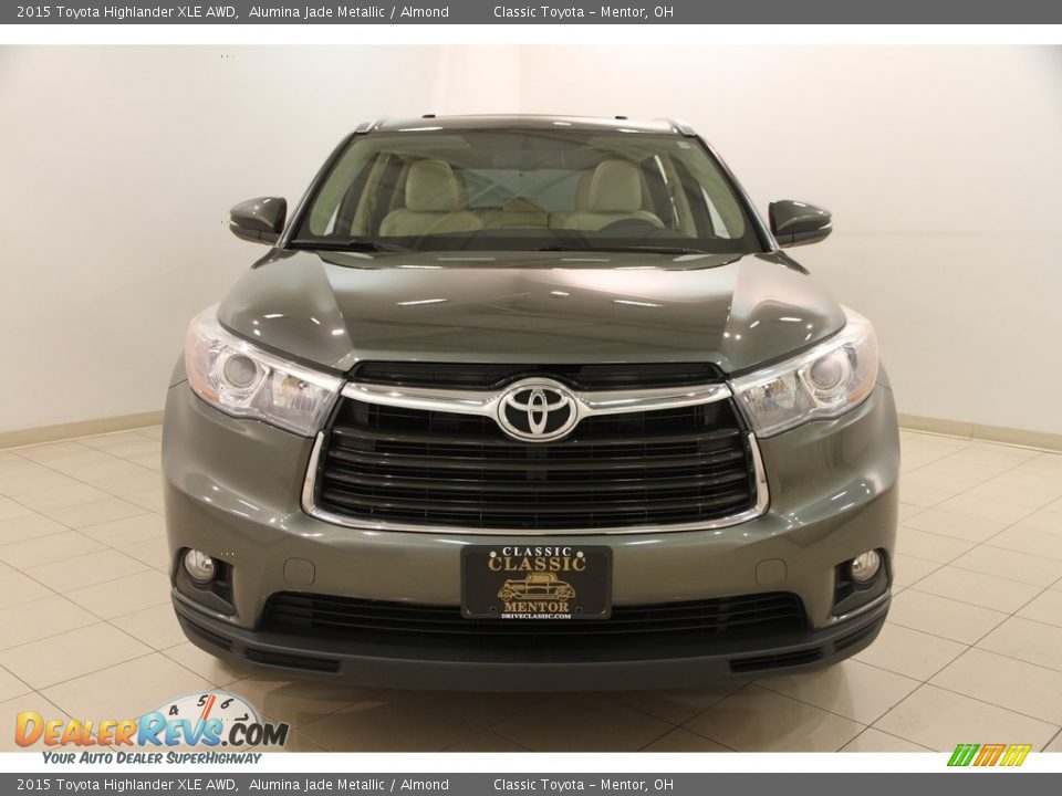 2015 Toyota Highlander XLE AWD Alumina Jade Metallic / Almond Photo #2