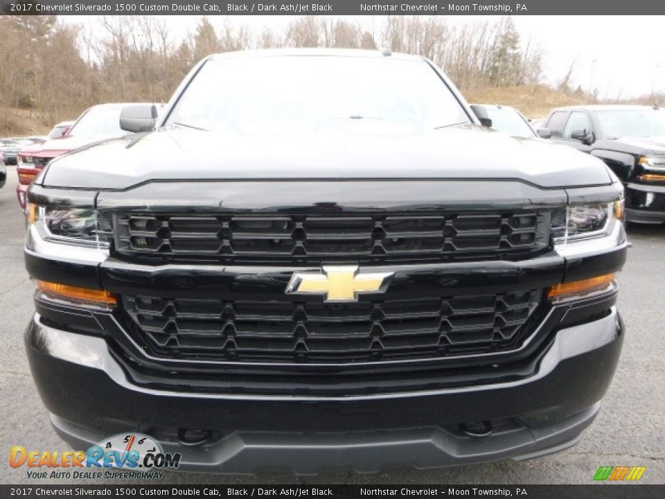 2017 Chevrolet Silverado 1500 Custom Double Cab Black / Dark Ash/Jet Black Photo #2