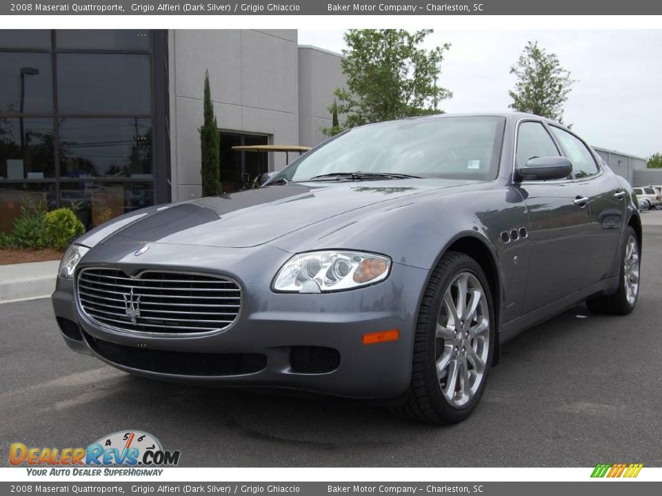 2008 Maserati Quattroporte Grigio Alfieri (Dark Silver) / Grigio Ghiaccio Photo #14