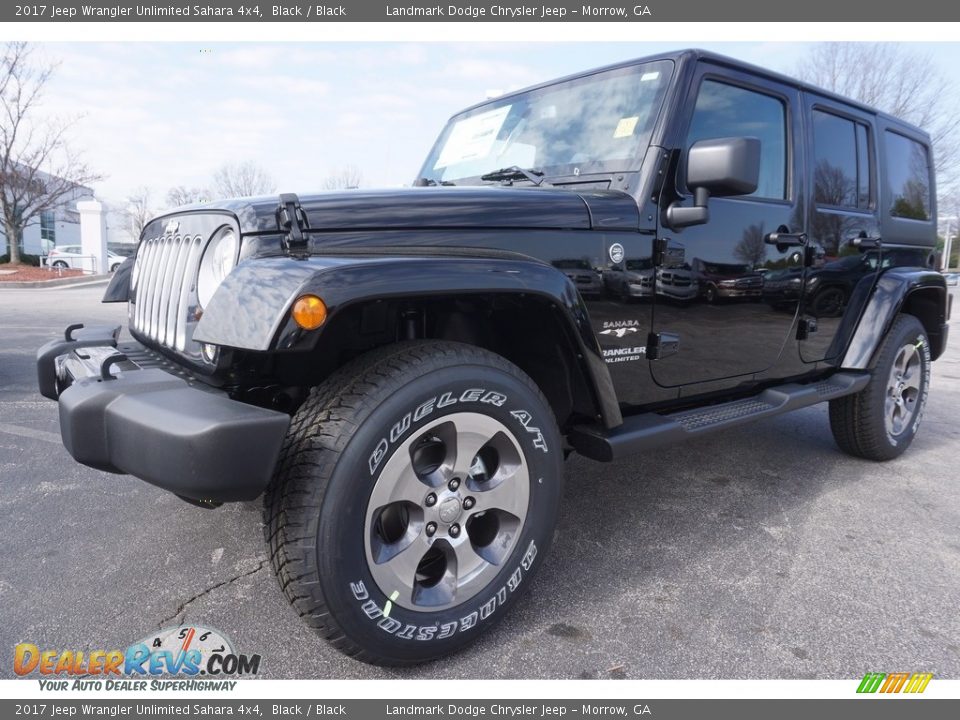 2017 Jeep Wrangler Unlimited Sahara 4x4 Black / Black Photo #1