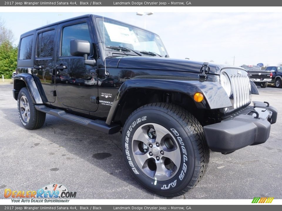 2017 Jeep Wrangler Unlimited Sahara 4x4 Black / Black Photo #4