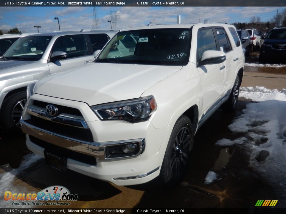 2016 Toyota 4Runner Limited 4x4 Blizzard White Pearl / Sand Beige Photo #1