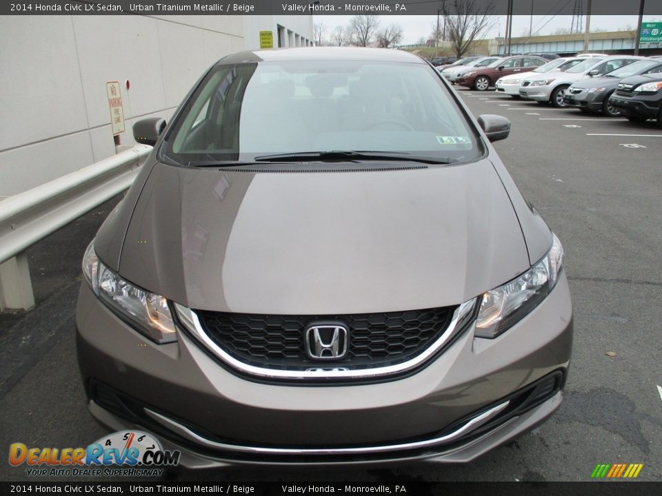 2014 Honda Civic LX Sedan Urban Titanium Metallic / Beige Photo #8