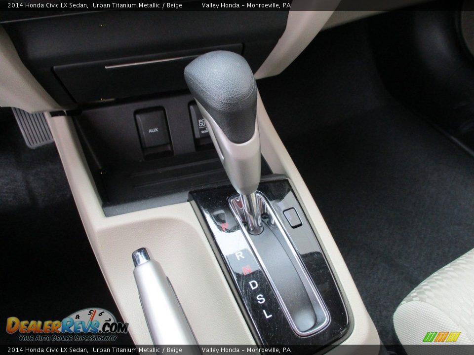 2014 Honda Civic LX Sedan Urban Titanium Metallic / Beige Photo #14