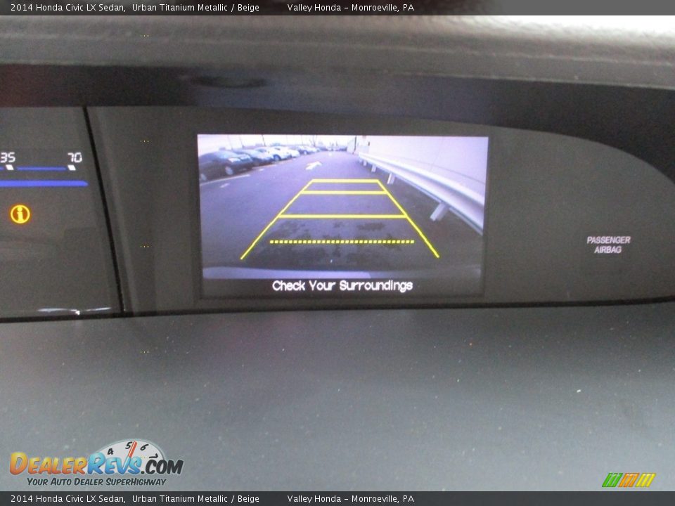 2014 Honda Civic LX Sedan Urban Titanium Metallic / Beige Photo #16