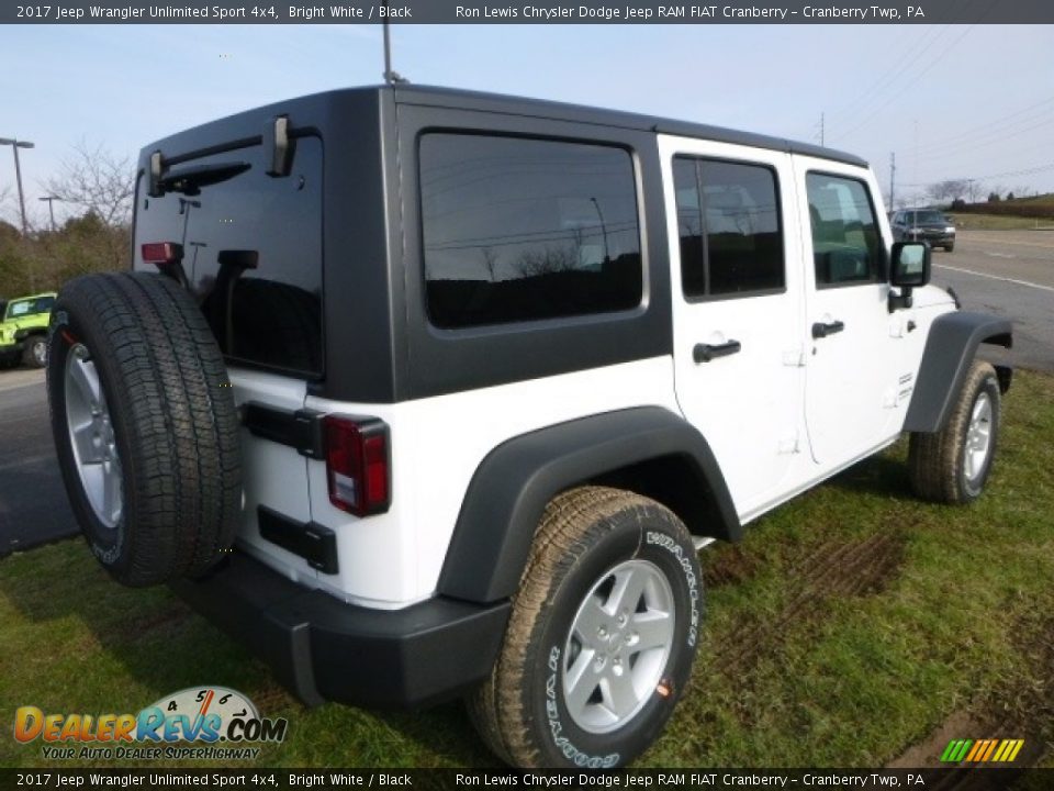 2017 Jeep Wrangler Unlimited Sport 4x4 Bright White / Black Photo #6