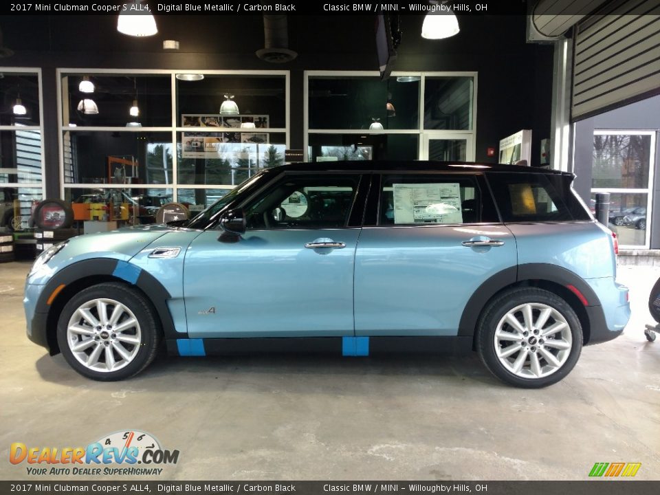 2017 Mini Clubman Cooper S ALL4 Digital Blue Metallic / Carbon Black Photo #1