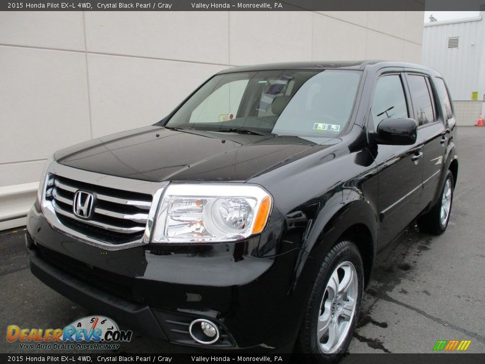 2015 Honda Pilot EX-L 4WD Crystal Black Pearl / Gray Photo #9