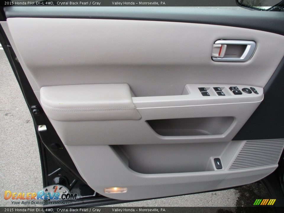 2015 Honda Pilot EX-L 4WD Crystal Black Pearl / Gray Photo #10