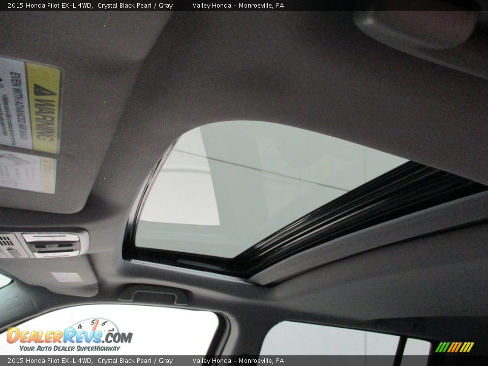 2015 Honda Pilot EX-L 4WD Crystal Black Pearl / Gray Photo #11