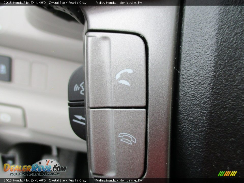 2015 Honda Pilot EX-L 4WD Crystal Black Pearl / Gray Photo #18