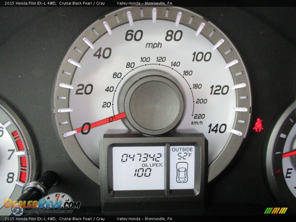 2015 Honda Pilot EX-L 4WD Crystal Black Pearl / Gray Photo #20