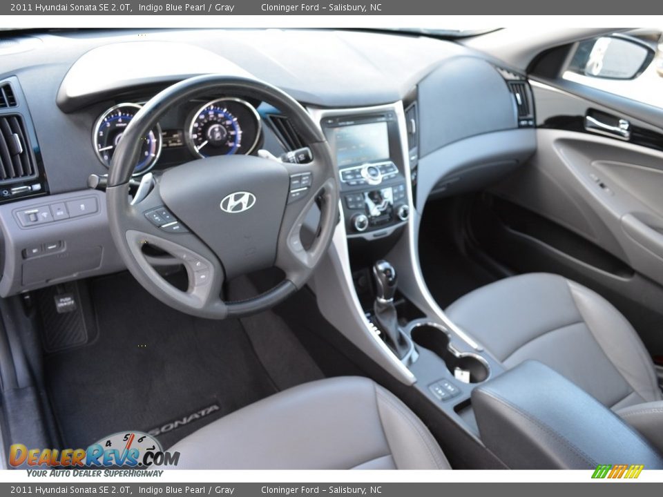 2011 Hyundai Sonata SE 2.0T Indigo Blue Pearl / Gray Photo #11