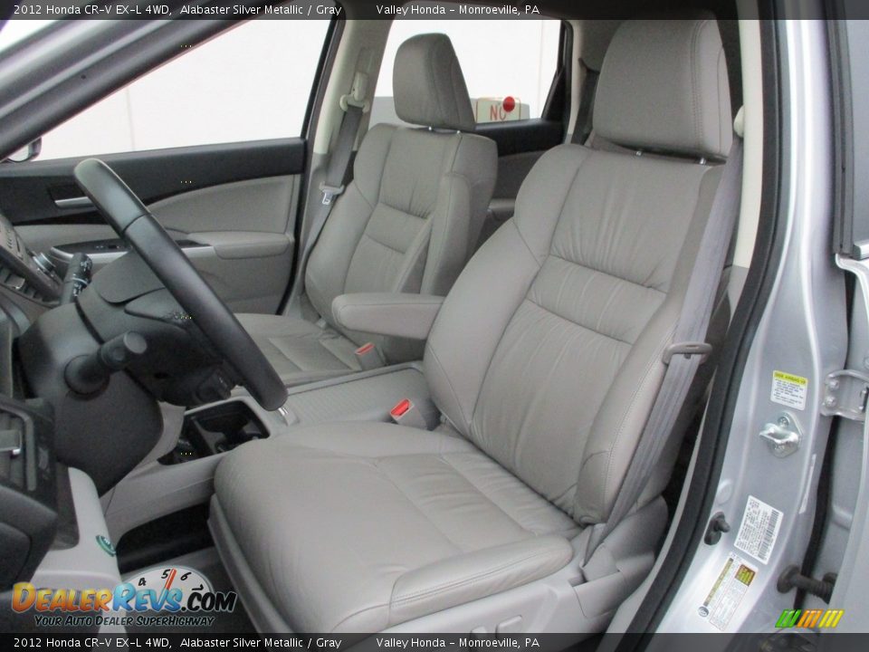 2012 Honda CR-V EX-L 4WD Alabaster Silver Metallic / Gray Photo #12