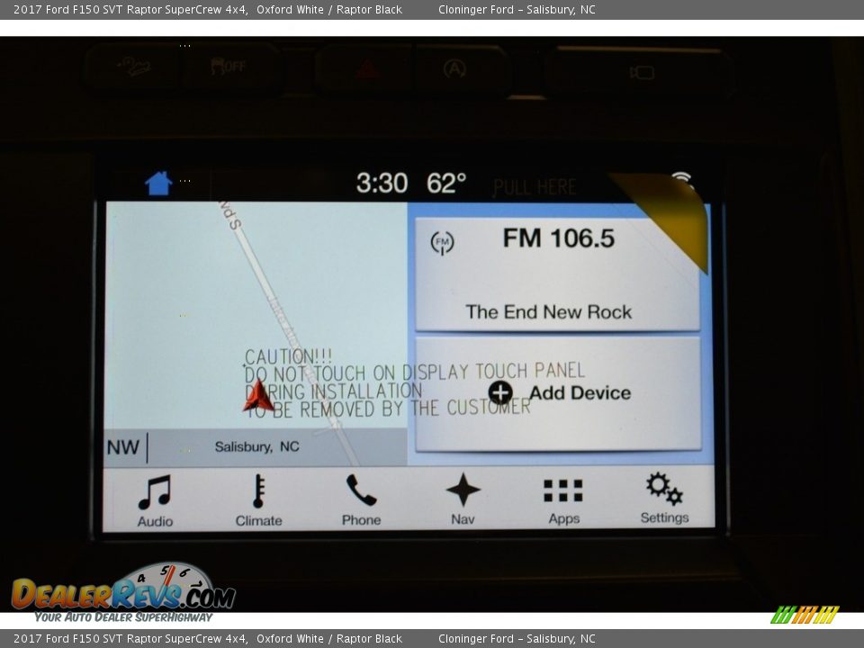 Navigation of 2017 Ford F150 SVT Raptor SuperCrew 4x4 Photo #13