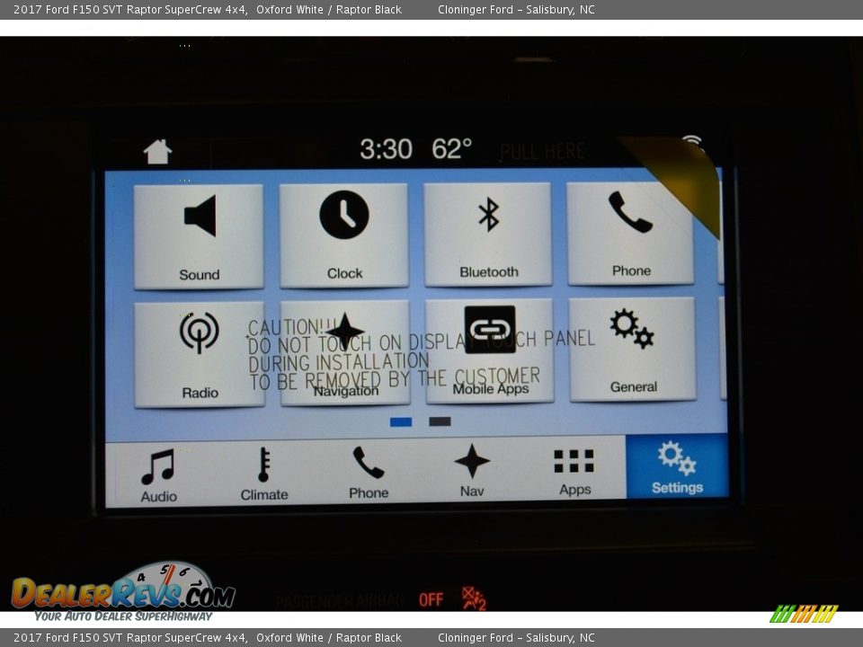 Controls of 2017 Ford F150 SVT Raptor SuperCrew 4x4 Photo #14