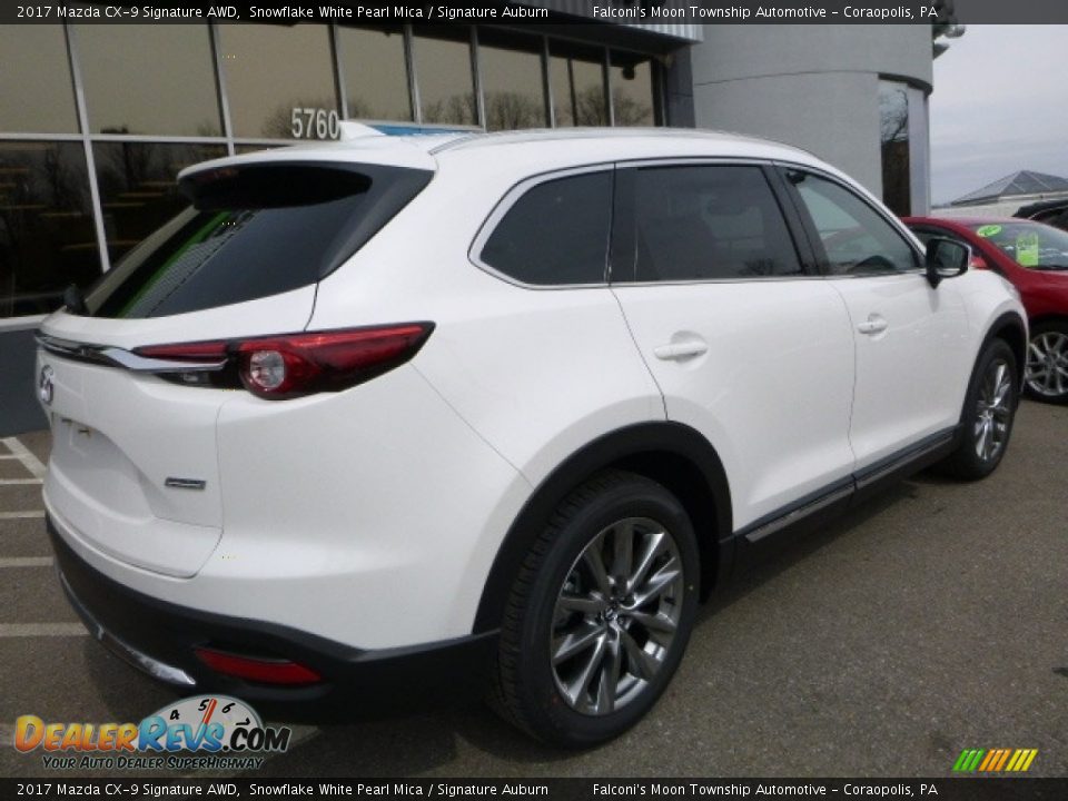 2017 Mazda CX-9 Signature AWD Snowflake White Pearl Mica / Signature Auburn Photo #2
