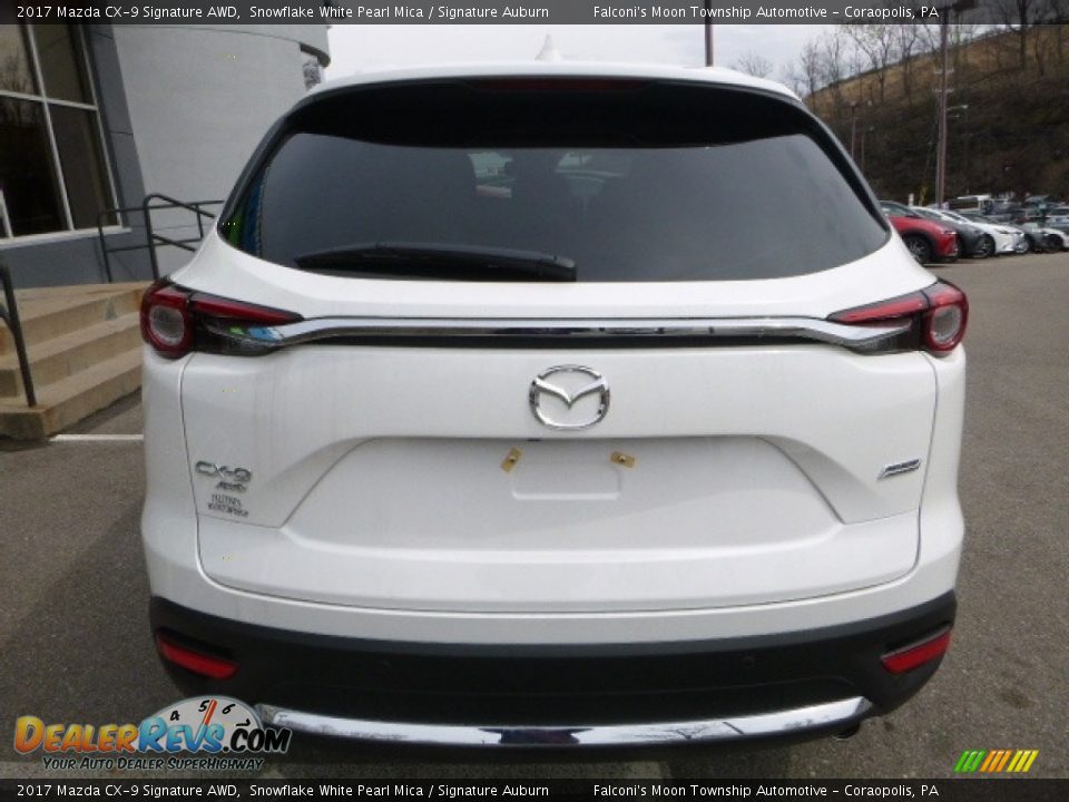 2017 Mazda CX-9 Signature AWD Snowflake White Pearl Mica / Signature Auburn Photo #6