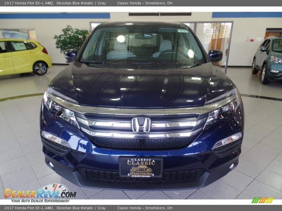 2017 Honda Pilot EX-L AWD Obsidian Blue Metallic / Gray Photo #1