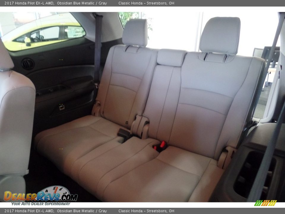 2017 Honda Pilot EX-L AWD Obsidian Blue Metallic / Gray Photo #7