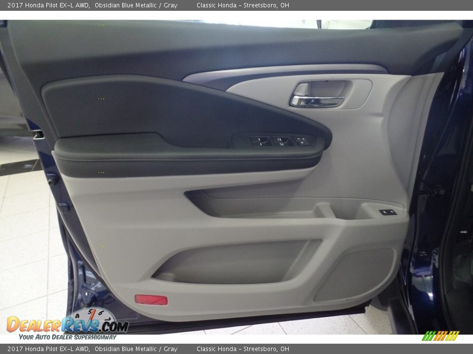 2017 Honda Pilot EX-L AWD Obsidian Blue Metallic / Gray Photo #8