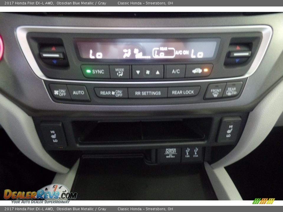 2017 Honda Pilot EX-L AWD Obsidian Blue Metallic / Gray Photo #11