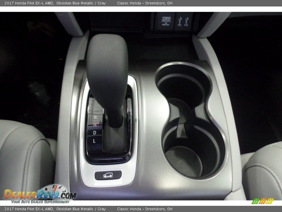 2017 Honda Pilot EX-L AWD Obsidian Blue Metallic / Gray Photo #12