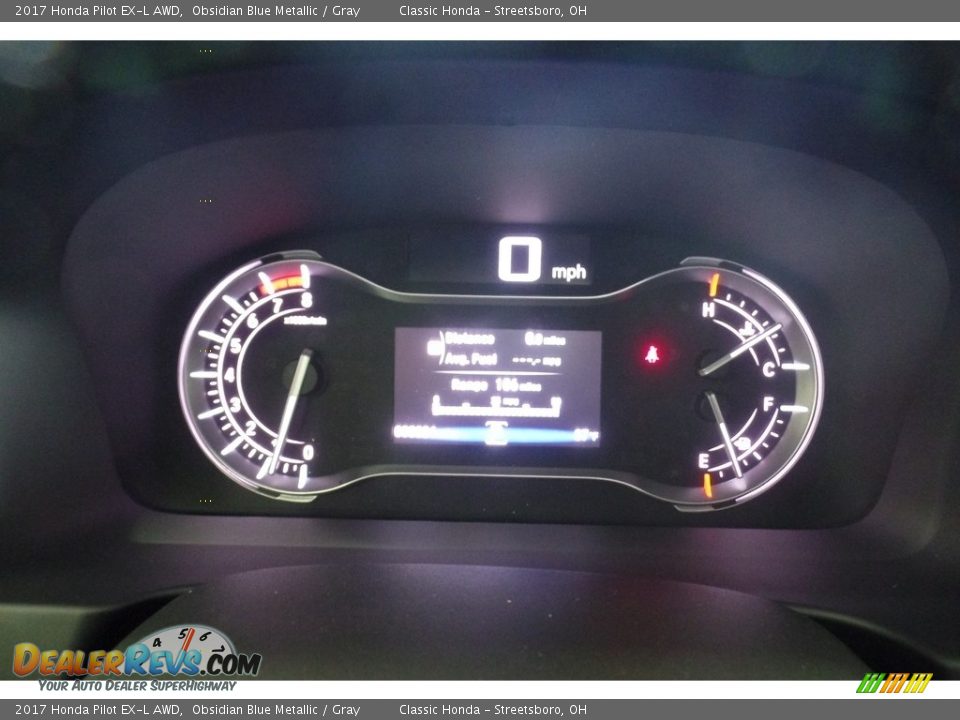 2017 Honda Pilot EX-L AWD Obsidian Blue Metallic / Gray Photo #13
