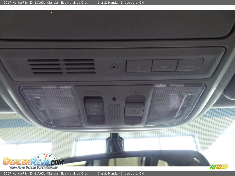 2017 Honda Pilot EX-L AWD Obsidian Blue Metallic / Gray Photo #14