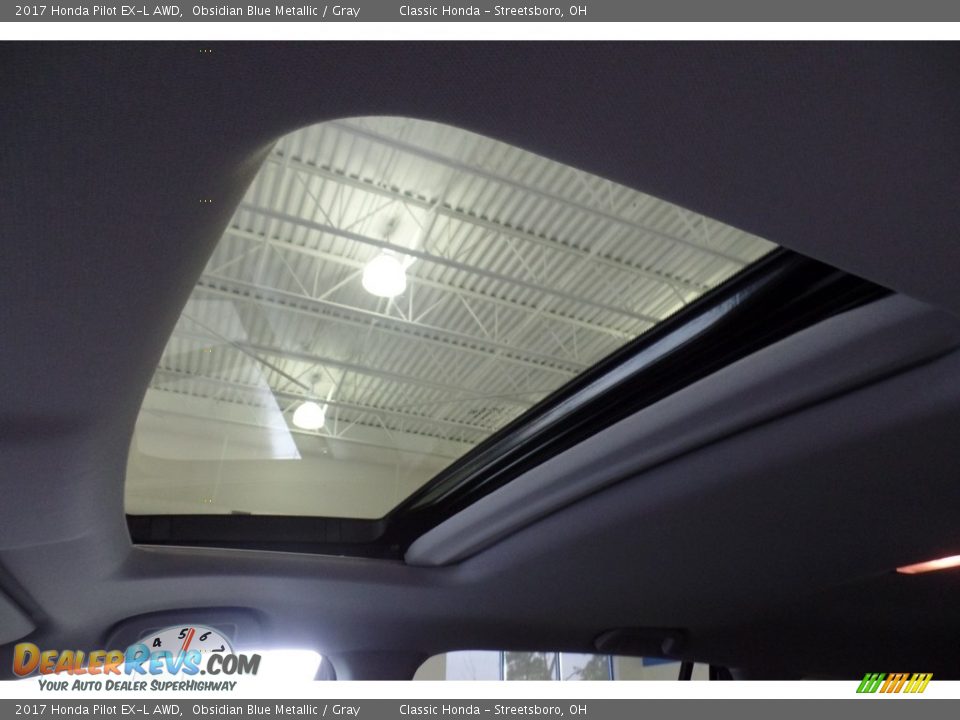 2017 Honda Pilot EX-L AWD Obsidian Blue Metallic / Gray Photo #15