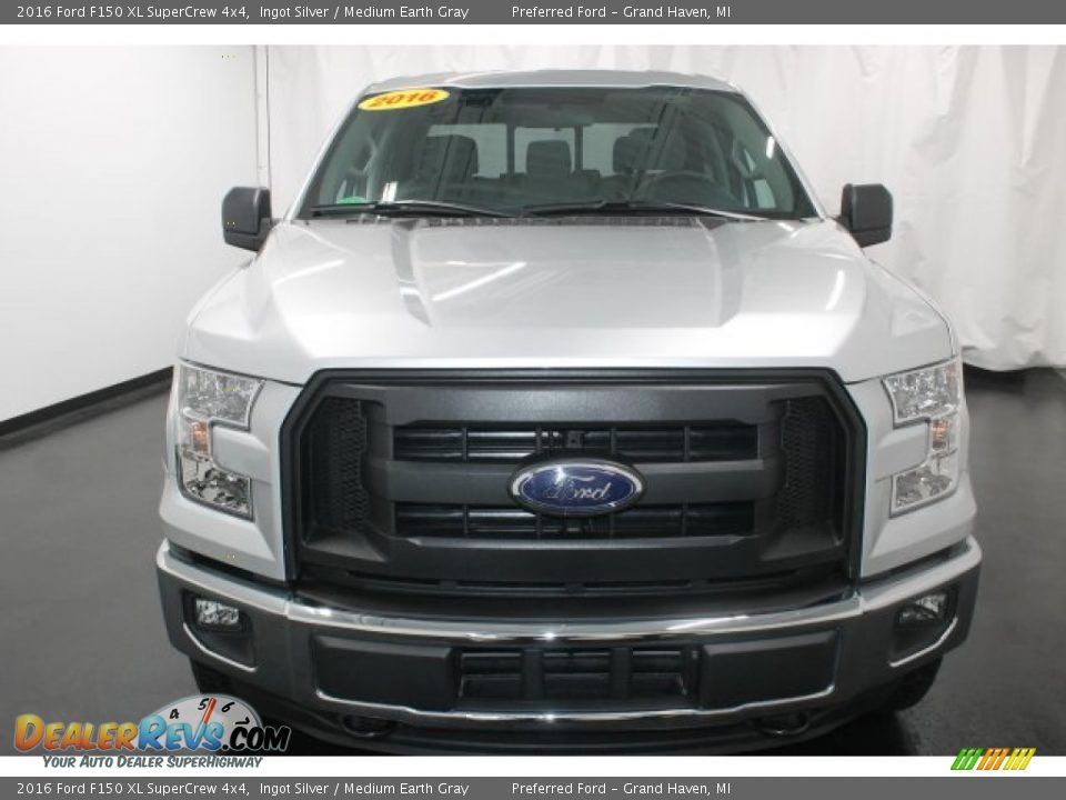 2016 Ford F150 XL SuperCrew 4x4 Ingot Silver / Medium Earth Gray Photo #22