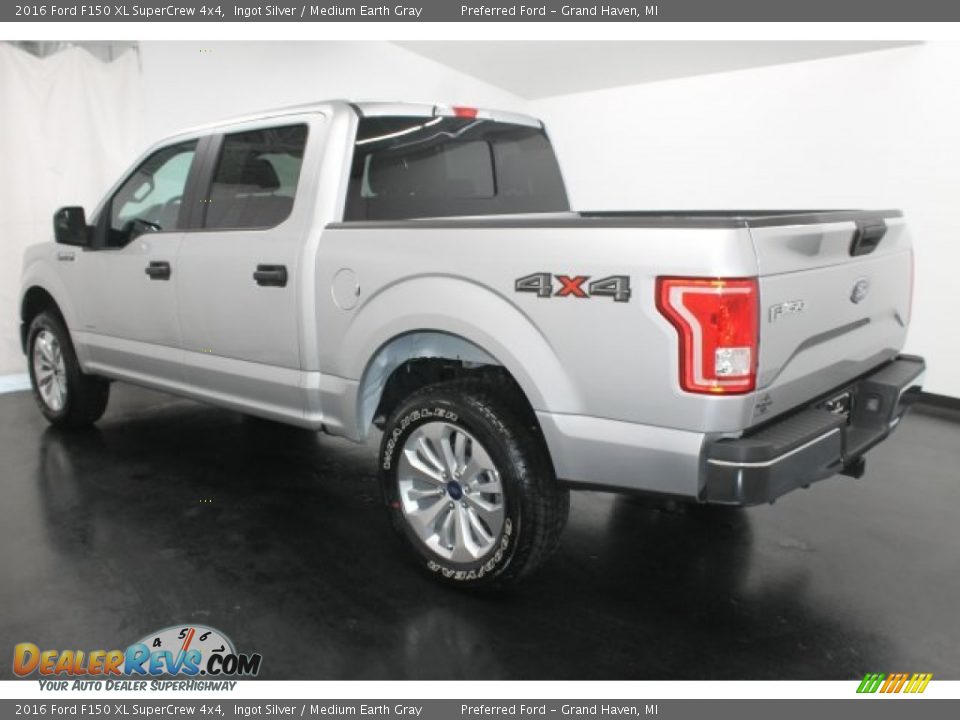 2016 Ford F150 XL SuperCrew 4x4 Ingot Silver / Medium Earth Gray Photo #24