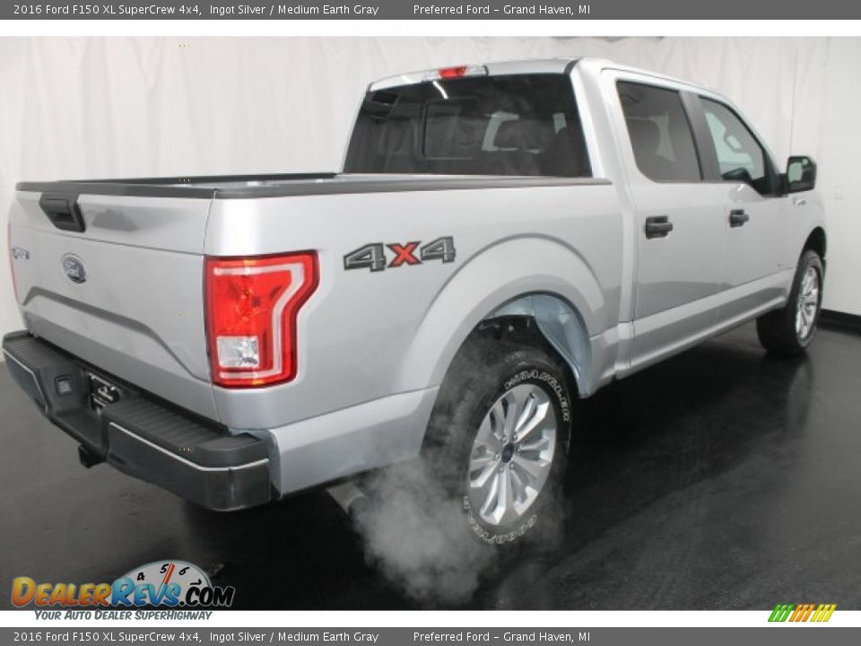 2016 Ford F150 XL SuperCrew 4x4 Ingot Silver / Medium Earth Gray Photo #26