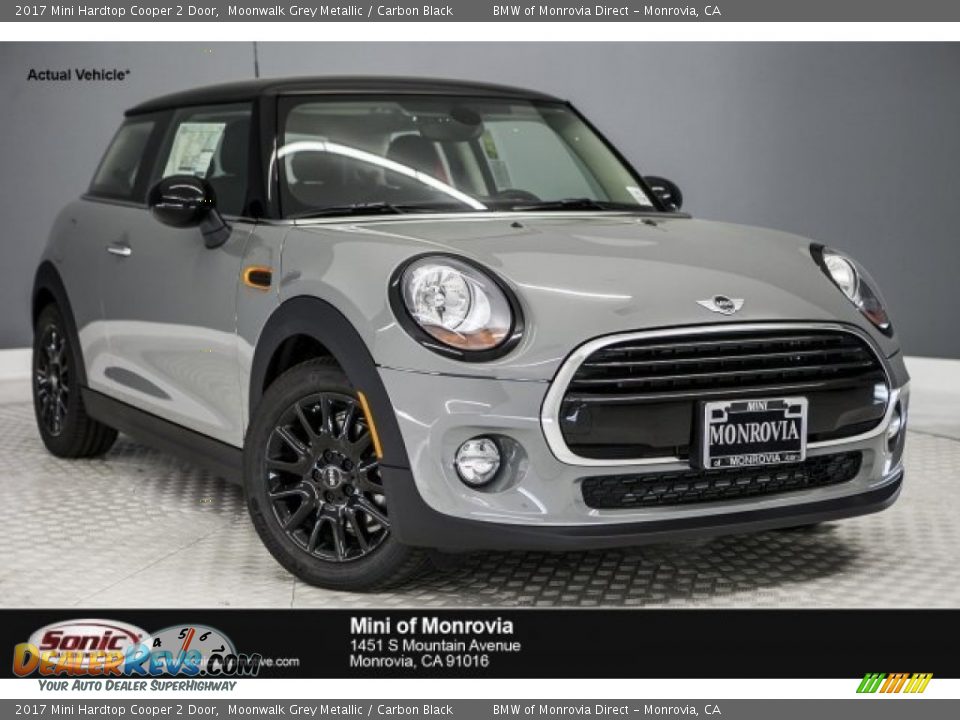 2017 Mini Hardtop Cooper 2 Door Moonwalk Grey Metallic / Carbon Black Photo #1