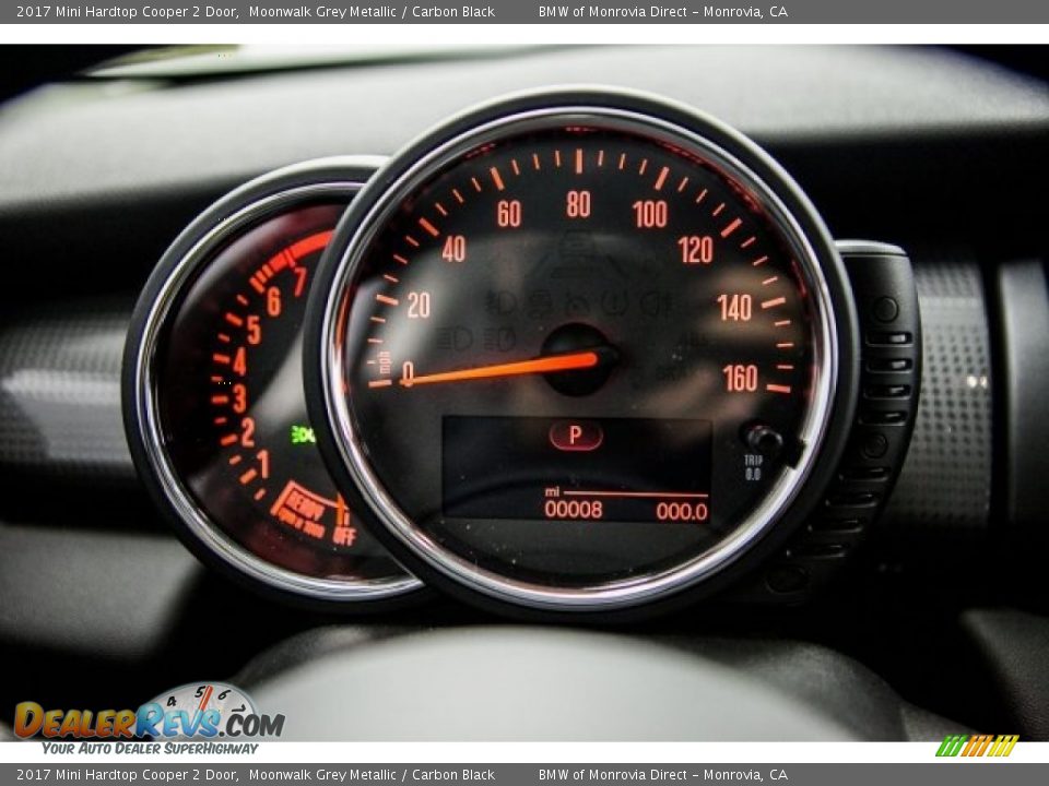 2017 Mini Hardtop Cooper 2 Door Moonwalk Grey Metallic / Carbon Black Photo #7