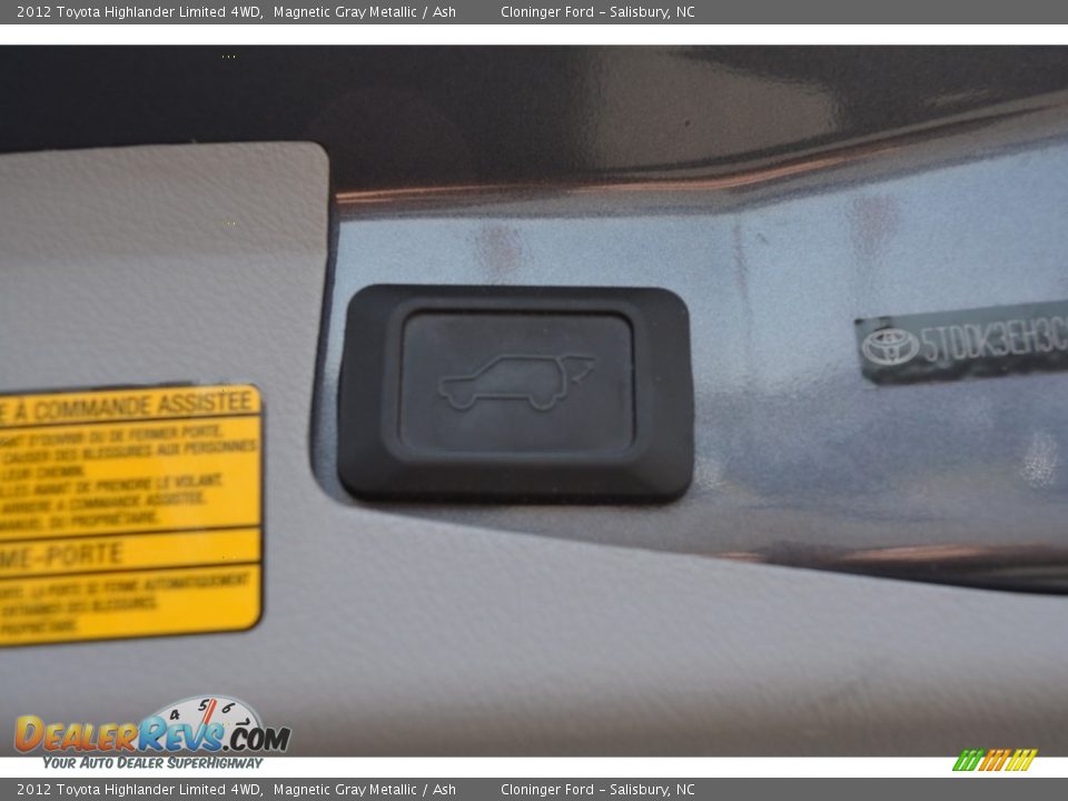 2012 Toyota Highlander Limited 4WD Magnetic Gray Metallic / Ash Photo #15