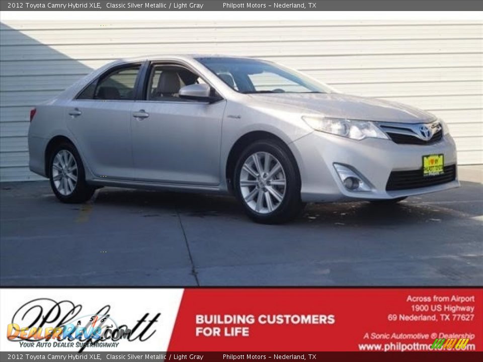 2012 Toyota Camry Hybrid XLE Classic Silver Metallic / Light Gray Photo #1