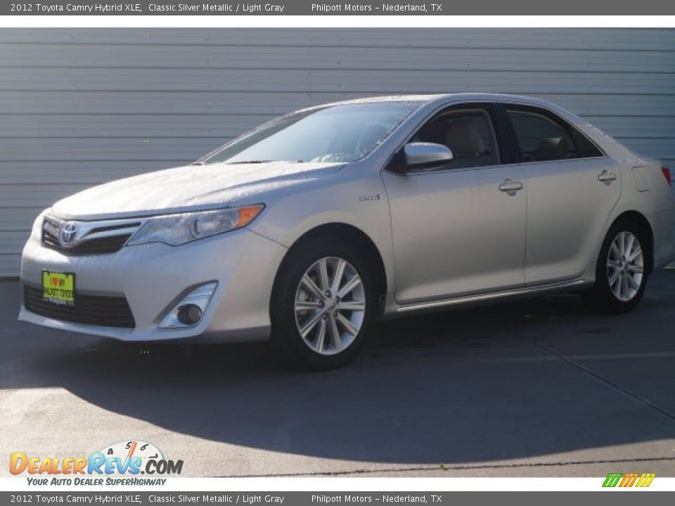 2012 Toyota Camry Hybrid XLE Classic Silver Metallic / Light Gray Photo #3