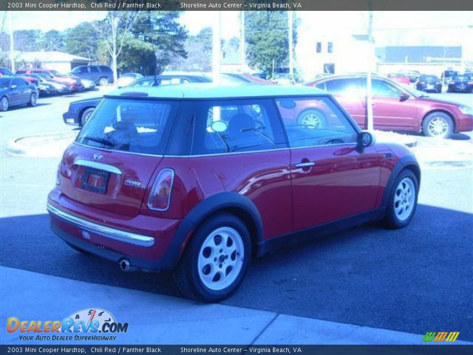 2003 Mini Cooper Hardtop Chili Red / Panther Black Photo #4