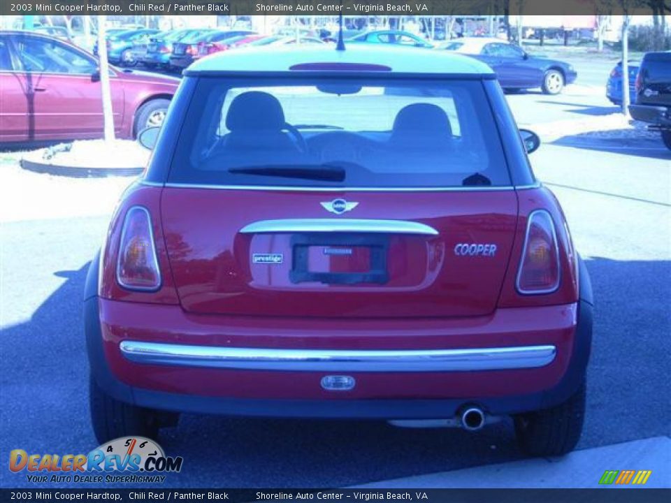 2003 Mini Cooper Hardtop Chili Red / Panther Black Photo #5