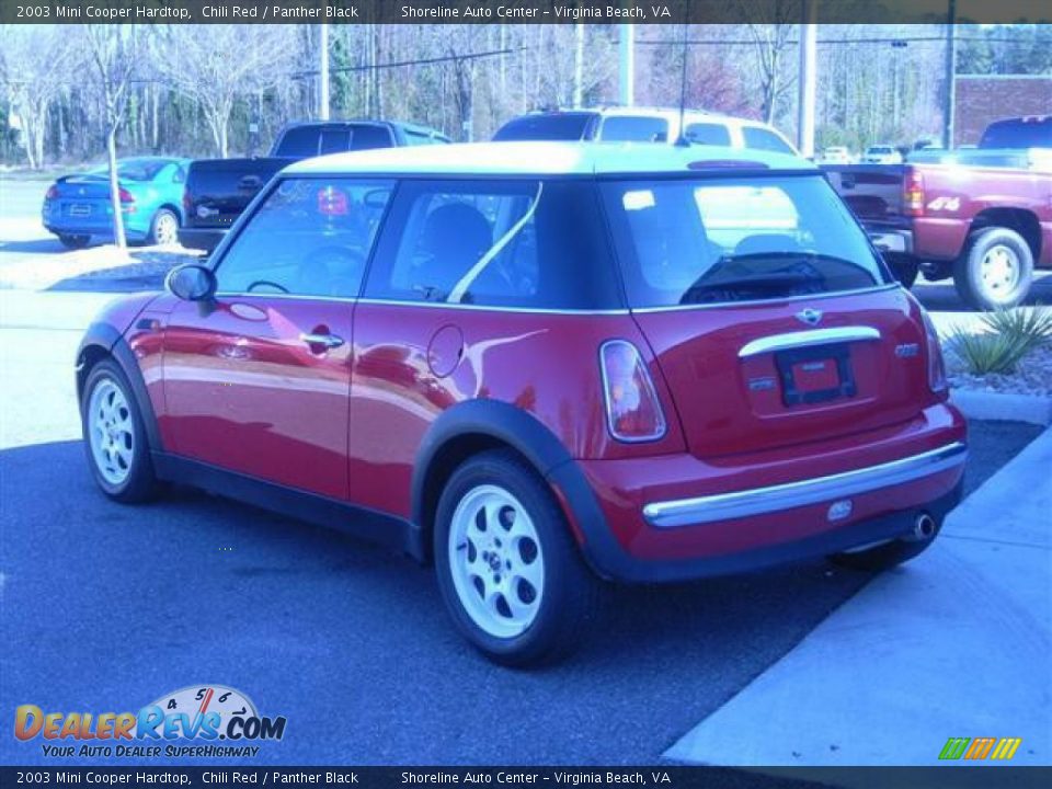 2003 Mini Cooper Hardtop Chili Red / Panther Black Photo #6