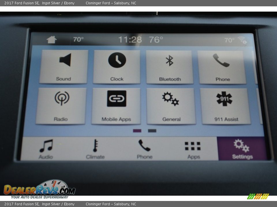 2017 Ford Fusion SE Ingot Silver / Ebony Photo #11