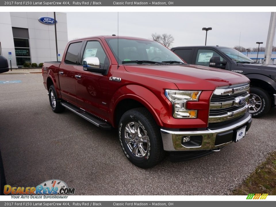 2017 Ford F150 Lariat SuperCrew 4X4 Ruby Red / Black Photo #1