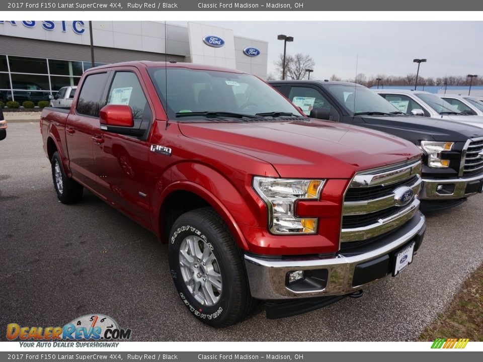 2017 Ford F150 Lariat SuperCrew 4X4 Ruby Red / Black Photo #1