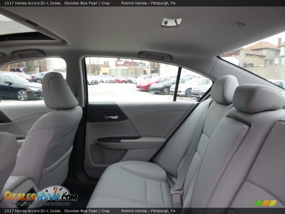 2017 Honda Accord EX-L Sedan Obsidian Blue Pearl / Gray Photo #7