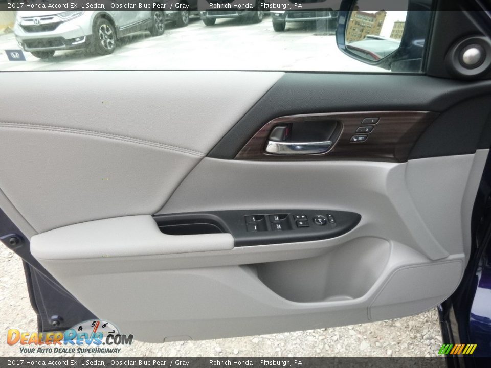 2017 Honda Accord EX-L Sedan Obsidian Blue Pearl / Gray Photo #9