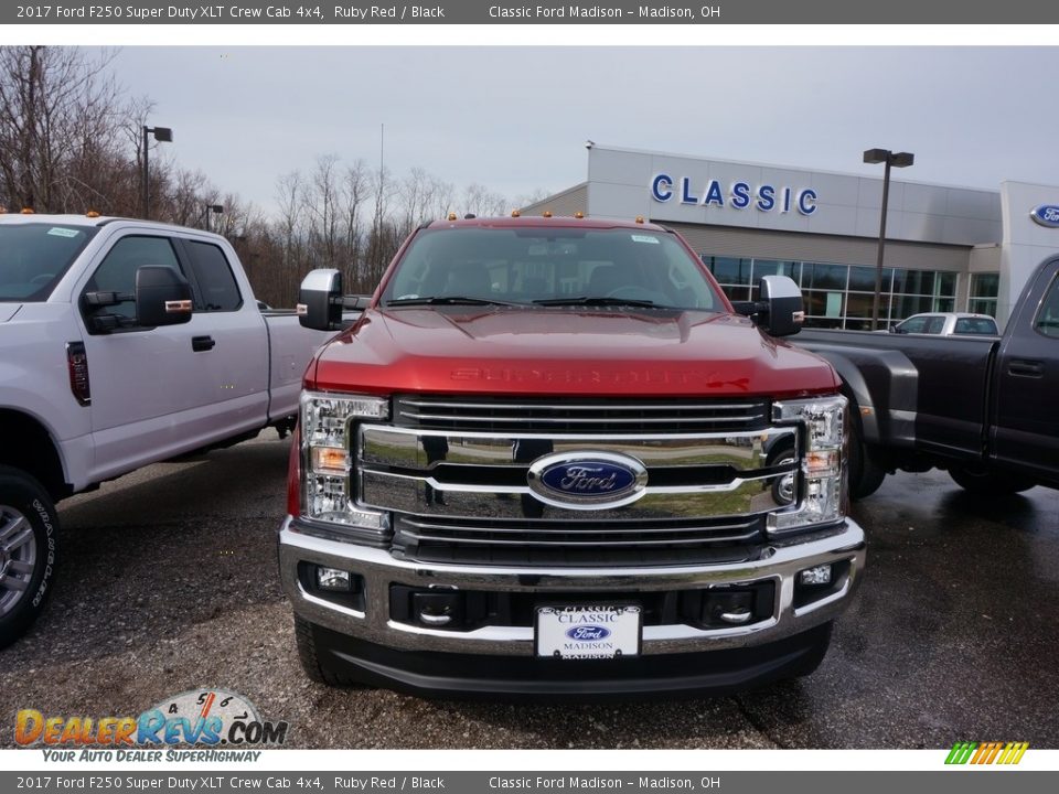 2017 Ford F250 Super Duty XLT Crew Cab 4x4 Ruby Red / Black Photo #2
