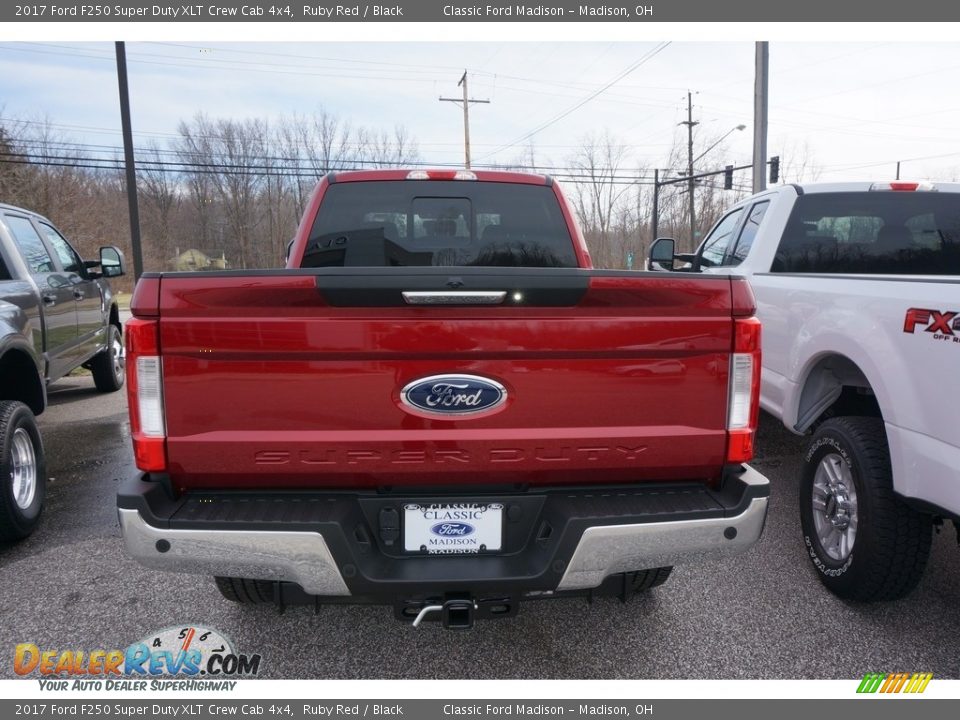2017 Ford F250 Super Duty XLT Crew Cab 4x4 Ruby Red / Black Photo #3